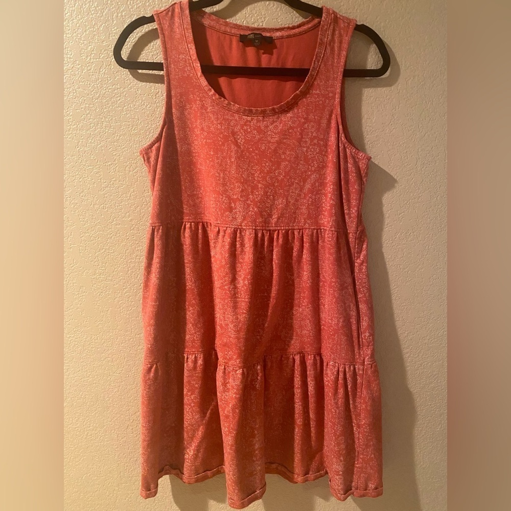 Frye Pink Scoop Neck Sleeveless Sundress